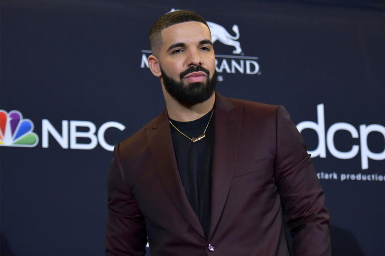 AP19206704285722 This May 1, 2019 file photo shows Drake at the Billboard Music Awards in Las Vegas. (Photo by Richard Shotwell/Invision/AP, File)