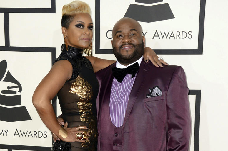 AP19247645091627 This Jan. 26, 2014 file photo shows songwriter LaShawn Daniels, right, and his wife April Daniels at the 56th annual Grammy Awards in Los Angeles. (Photo by Jordan Strauss/Invision/AP, File)