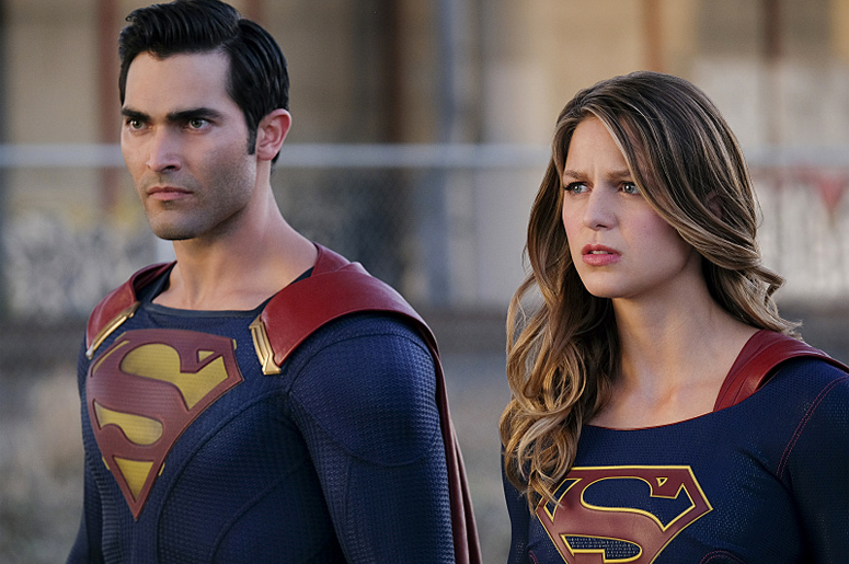 Tyler Hoechlin as 'Superman' and Melissa Benoist as 'Supergirl' Tyler Hoechlin as 'Superman' and Melissa Benoist as 'Supergirl' (Photo credit: The CW)