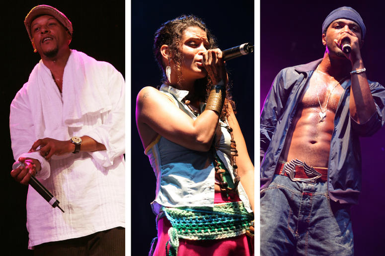 Doodlebug, Ladybug and Butterfly of Digable Planets CHICAGO - JULY 23: Doodlebug, Ladybug and Butterfly with the Digable Planets performs live in concert at the Lollapalooza 2005 festival July 23, 2005 in Chicago, Illinois. (Photo by Matt Carmichael/Getty Images)