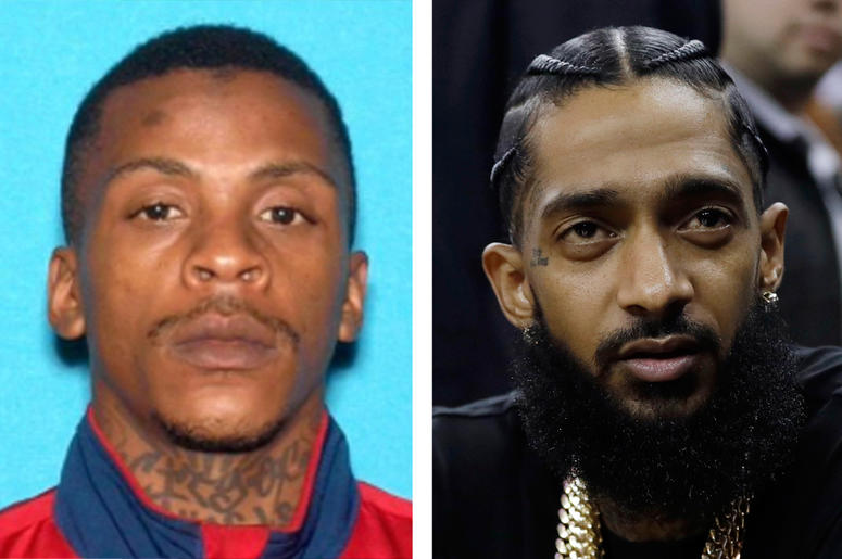 Eric Holder and rapper Nipsey Hussle (L-R) Eric Holder and rapper Nipsey Hussle (Photo credit: Los Angeles Police Department/AP Photo/Marcio Jose Sanchez, File)