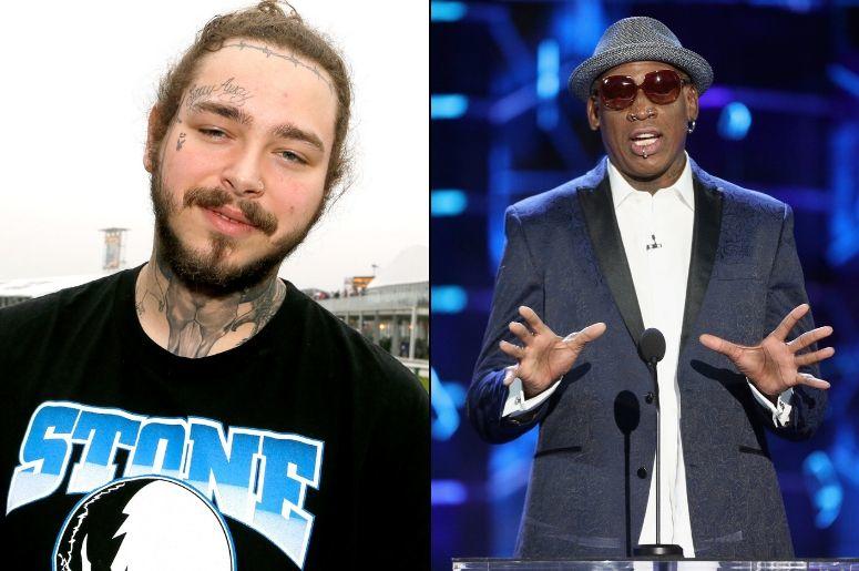 Post Malone and Dennis Rodman Post Malone and Dennis Rodman (Photo credit: Paul Morigi/Stringer|Frederick M. Brown/Stringer)