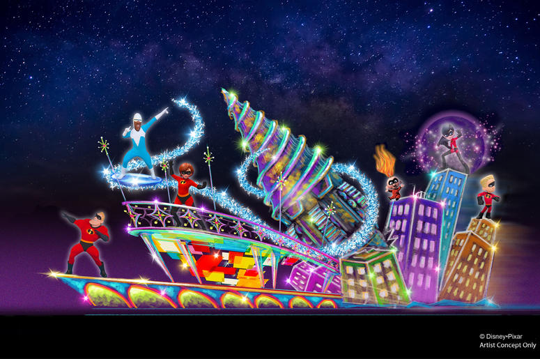 NEW INCREDIBLES-THEMED FLOAT FOR ‘PAINT THE NIGHT’ PARADE NEW INCREDIBLES-THEMED FLOAT FOR ‘PAINT THE NIGHT’ PARADE
