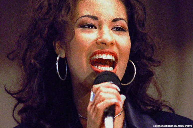 Selena Quintanilla Perez Tejano singer Selena Quintanilla Perez sings at the Cunningham Elementary School. George Gongora/Corpus Christi Caller via USA Today Network