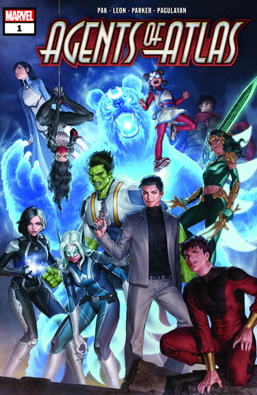 AP19142829093404 This image provided by Marvel shows the cover of the first issue in "Agents of Atlas," Marvel Comics' five-part standalone comic book series set to roll out in August 2019.