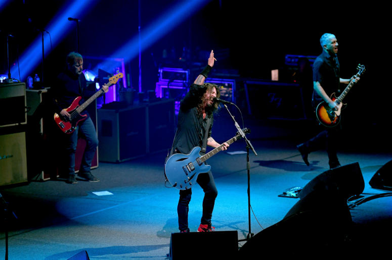 Nate Mendel, Dave Grohl and Pat Smear of the Foo Fighters perform onstage at DIRECTV Super Saturday Night 2019 Nate Mendel, Dave Grohl and Pat Smear of the Foo Fighters perform onstage at DIRECTV Super Saturday Night 2019