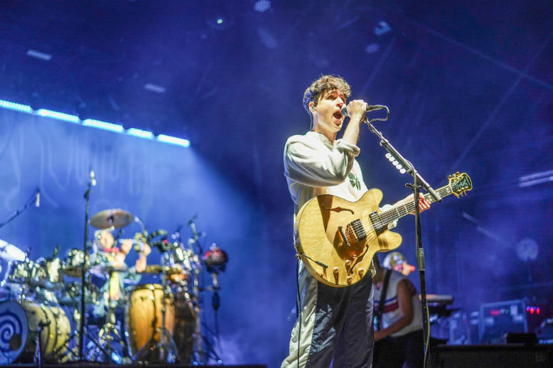 Ezra Koenig of Vampire Weekend performing live in 2018 Ezra Koenig of Vampire Weekend performing live in 2018