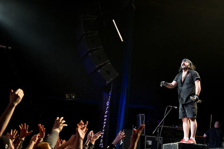 Vinnie Paul of Hellyeah performs during the Jagermeister Music Tour at The Electric Factory on February 19, 2011 in Philadelphia, Pennsylvania. Vinnie Paul of Hellyeah performs during the Jagermeister Music Tour at The Electric Factory on February 19, 2011 in Philadelphia, Pennsylvania.