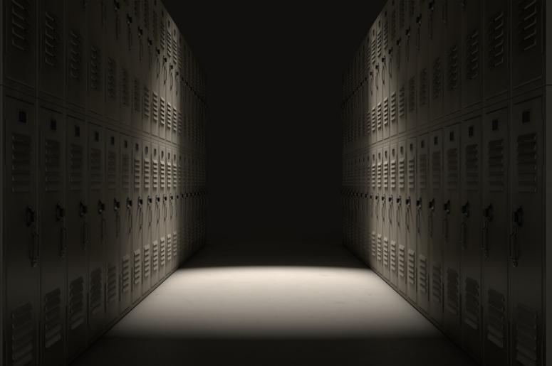 Dark school corridor Dark school corridor