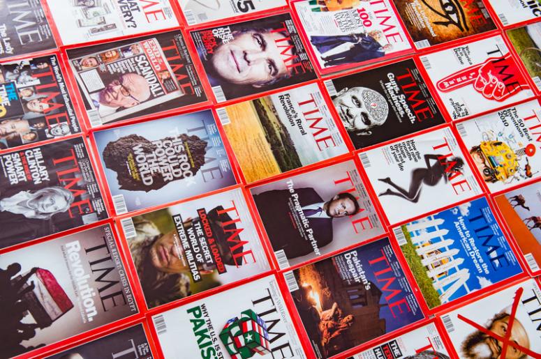 New York - MARCH 7, 2017: Time Magazine on March 7 in New York, USA. Time magazine is a popular US publication New York - MARCH 7, 2017: Time Magazine on March 7 in New York, USA. Time magazine is a popular US publication