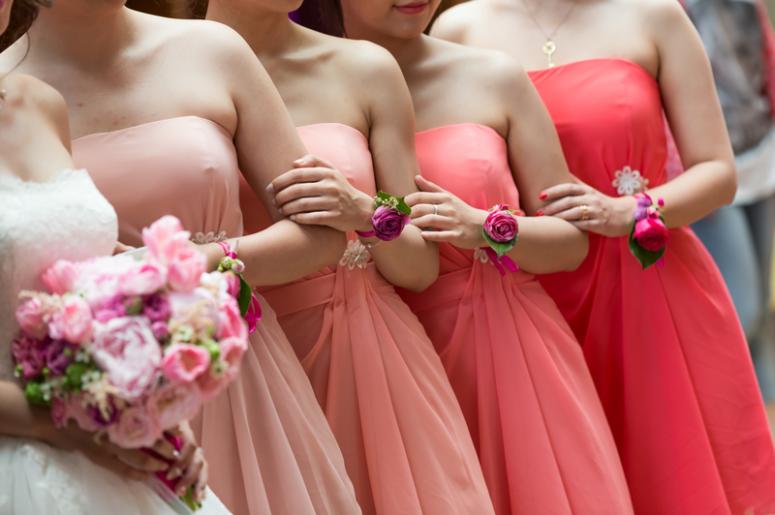 Bride and Bridesmaids