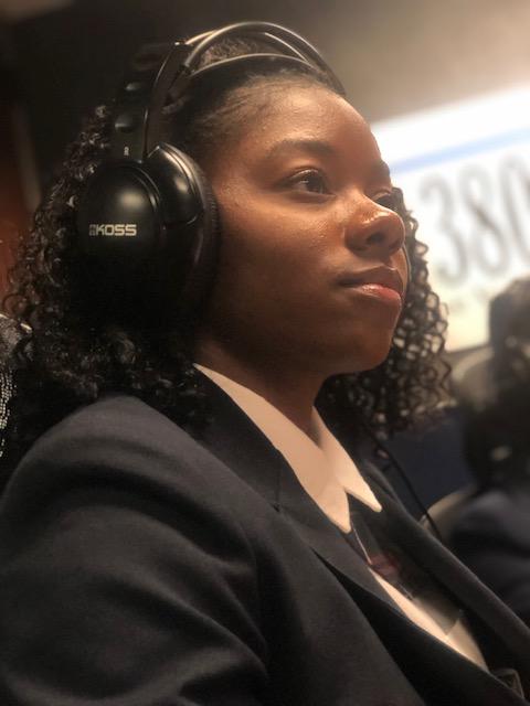 Alanis "Laney" Broussard Senior at Woodstock High School on Too Much Truth with Derrick Boazman in Atlanta, Ga Alanis "Laney" Broussard Senior at Woodstock High School