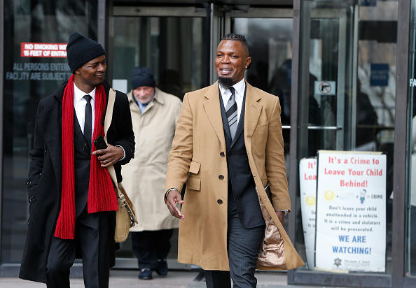 R.Kelly's Publicist Darrell Johnson Leaving Courthouse in Chicago, IL 4/1/2019 R.Kelly's Publicist Darrell Johnson