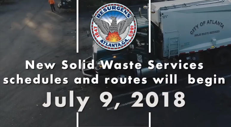 City of Atlanta New Trash Day Garbage Truck City of Atlanta New Trash Day Garbage Truck