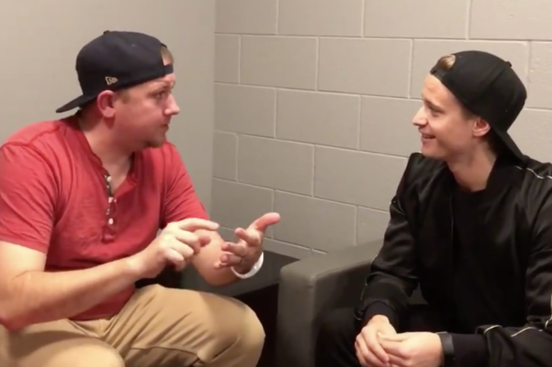 Kygo talks with Tyler at United Center