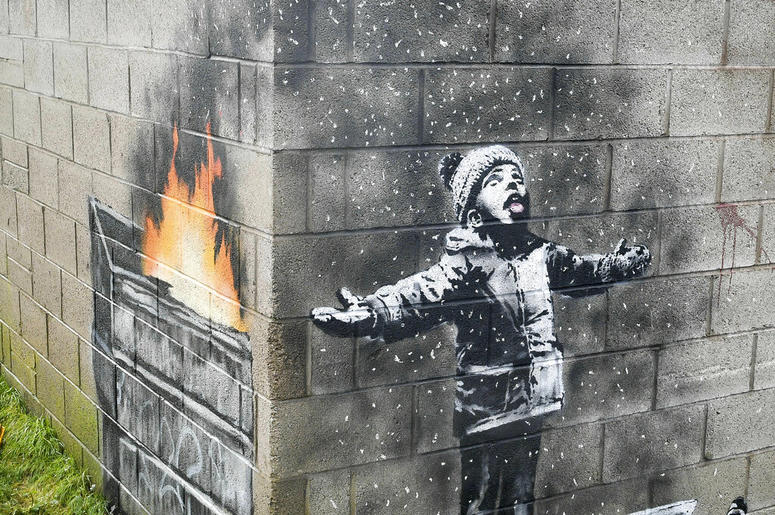 Banksy Mural in Wales