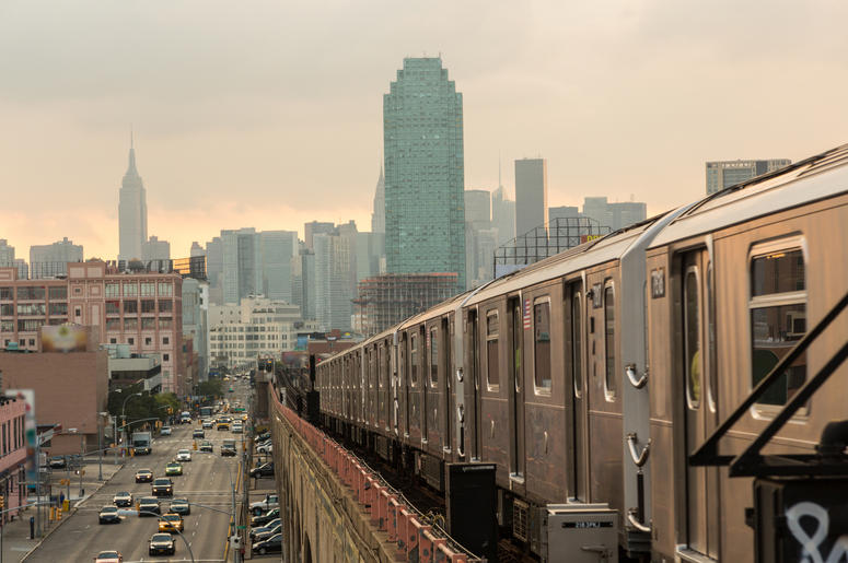 Elevated train in NYC