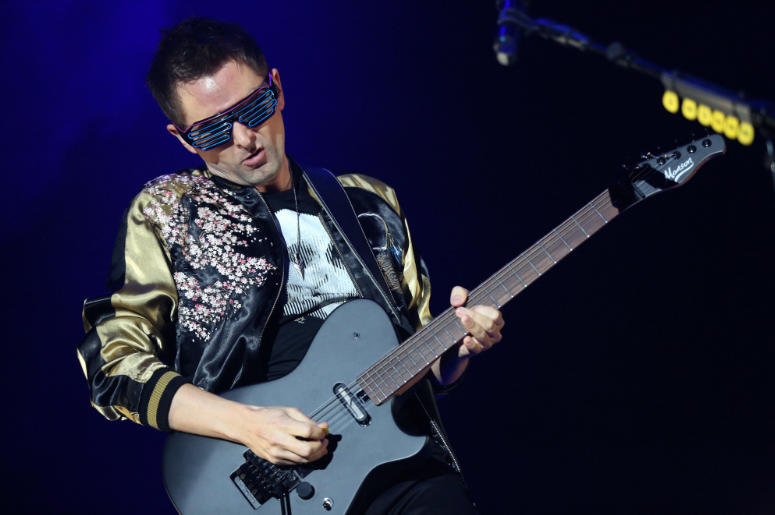 Matt Bellamy of Muse performing during KROQ's Almost Acoustic Christmas Show in Los Angeles, CA. Matt Bellamy of Muse performing during KROQ's Almost Acoustic Christmas Show in Los Angeles, CA.