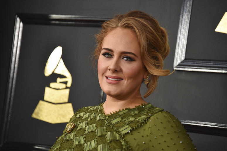 Adele arrives at the 59th annual Grammy Awards Adele arrives at the 59th annual Grammy Awards