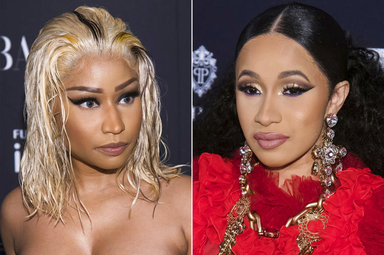 Nicki Minaj and Cardi B at the Harper's BAZAAR "ICONS by Carine Roitfeld" party Nicki Minaj and Cardi B at the Harper's BAZAAR "ICONS by Carine Roitfeld" party