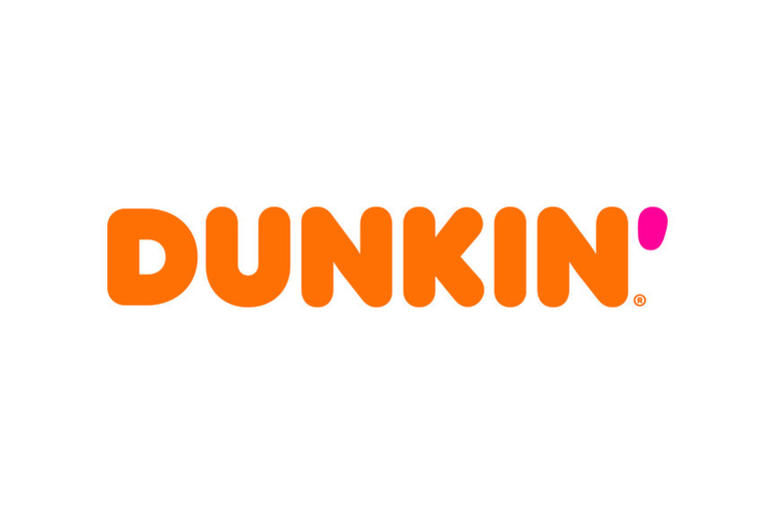 This undated image provided by Dunkin' shows a new Dunkin' logo that will be in restaurants in January 2019. Dunkin' is dropping the donuts — from its name, anyway. DO NOT USE