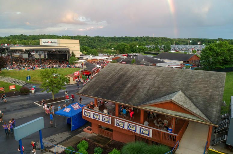 Rainbow over KeyBank Pavilion