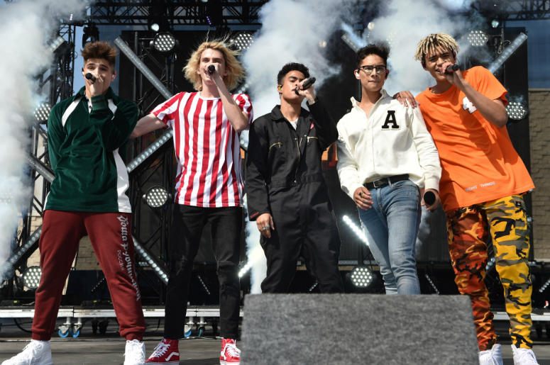 PRETTYMUCH Prettymuch performs onstage at FOX's 'Teen Fest 2017' at Clinton Middle School on August 13, 2017 in Los Angeles, California.