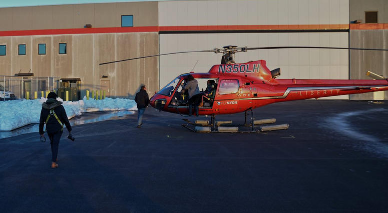 This helicopter crashed into New York City s East River around sundown and flipped on its side, killing at least two people. Three people are in critical condition. The U.S. Coast Guard said there were six people, including the pilot, on board the helicop East River Helicopter Crash