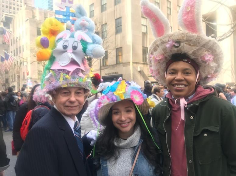 Revelers at the Easter Parade. Easter Sunday