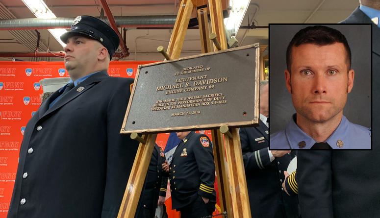 The ceremony for Michael Davidson on Saturday. Michael Davidson