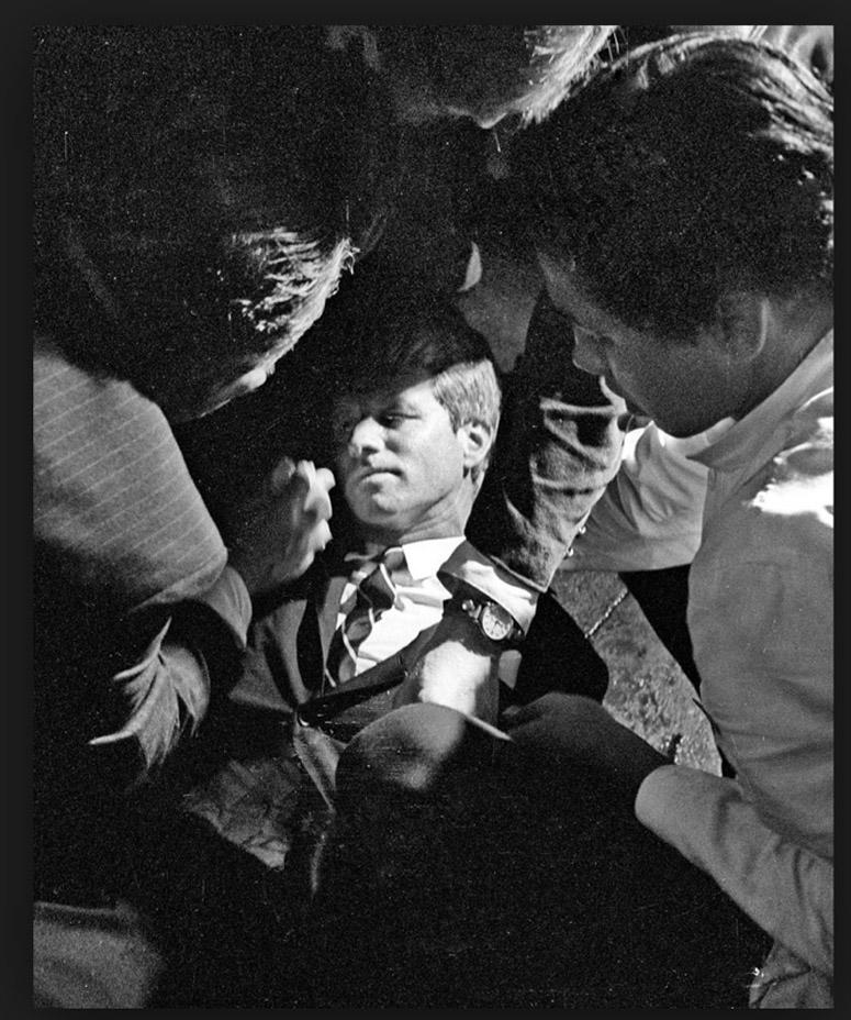 Richard Drew's photo of Robert F. Kennedy at the time he was shot on June 5, 1968. Robert F. Kennedy Assassination