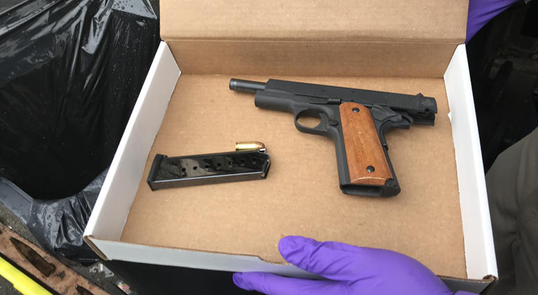 Gun recovered at the scene of a shooting that left an NYPD detective injured. Brooklyn Cop Shot Recovered Gun