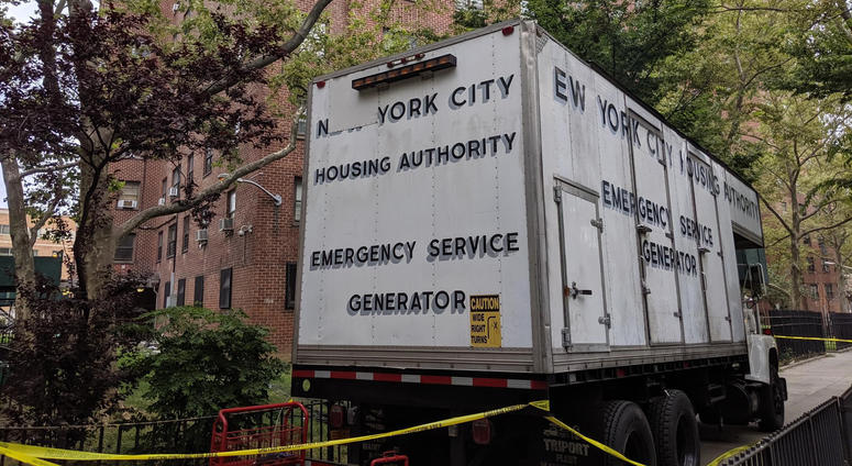Power outage at the Jackson Houses in the Bronx on July 11, 2019. NYCHA Power Outage
