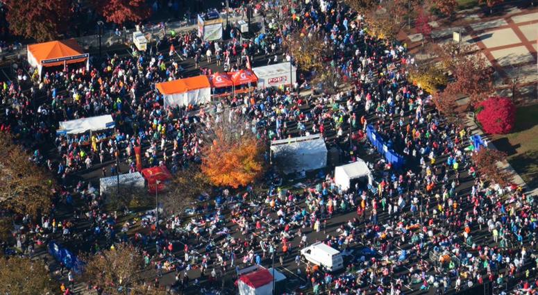 Runners getting ready at the 2018 New York City Marathon 2018 New York City Marathon