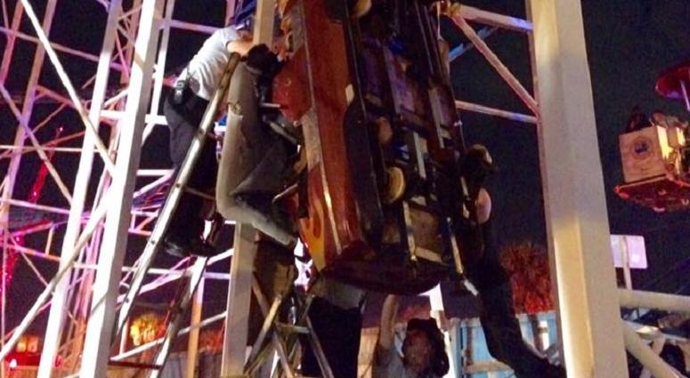 Two passengers fell 34 feet to the ground when a roller coaster derailed high above the Daytona Beach Boardwalk. Florida Roller Coaster Rescue