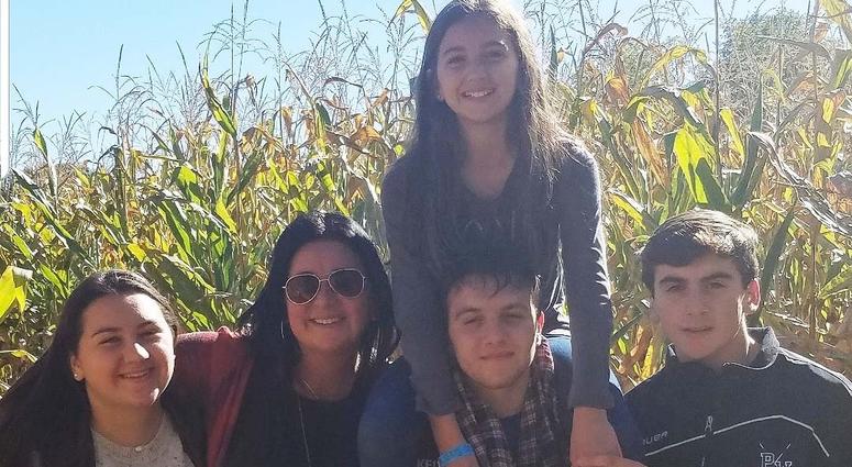 Toni Contino and her family. Toni Contino