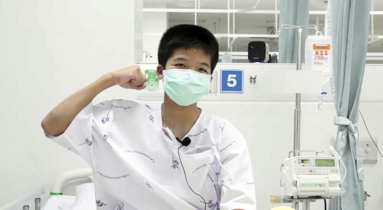 Panumas Saengdee, one of the 12 boys rescued from the flooded cave. Thailand cave rescue