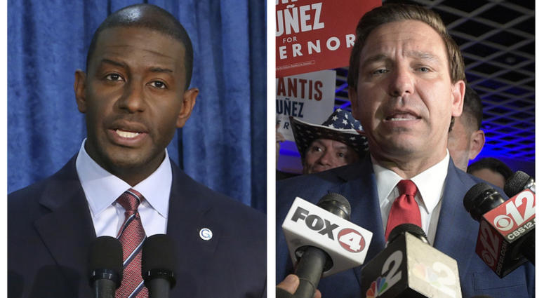 Andrew Gillum and Ron DeSantis. Andrew Gillum and Ron DeSantis