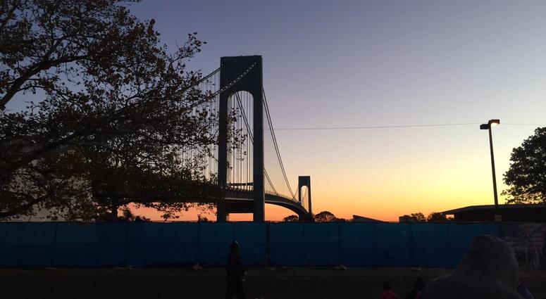 Verrazzano Bridge at sunrise ahead of the 2018 New York City Marathon 2018 New York City Marathon