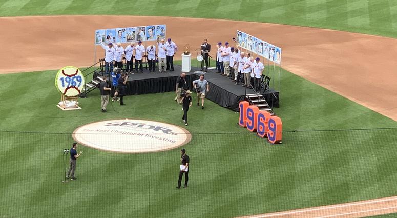 Howie Rose serves as master of ceremonies for the 50th Anniversary celebration of the 1969 Mets championship team. 1969 Mets Anniversary Celebration