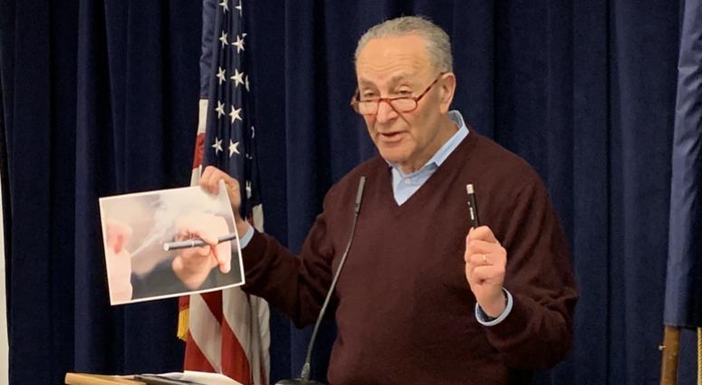 Schumer calls for ban on kid-friendly e-cigarette flavors Schumer calls for ban on kid-friendly e-cigarette flavors