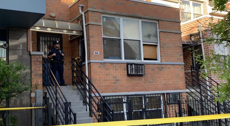 The scene of the stabbing. Couple stabbed Bushwick