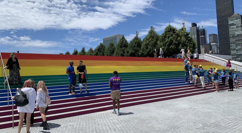 The flag. Pride Flag Roosevelt Island