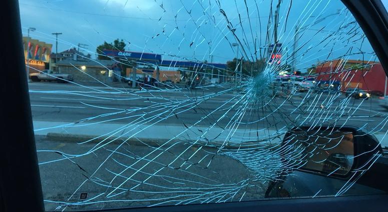 WWJ reporter Mike Campbell was out on assignment when someone smashed the windshield of his car with a metal rod Detroit Reporter Attacked
