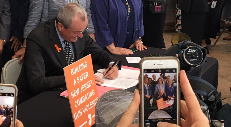 New Jersey Gov. Murphy signs gun control bills into law. New Jersey Gov. Murphy