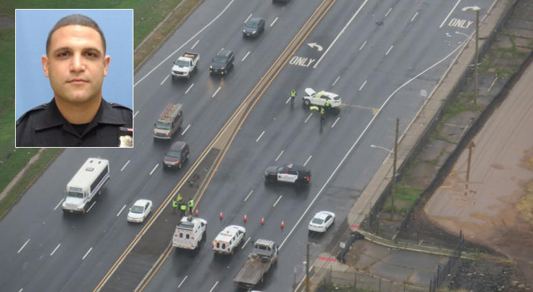 Hillside Police Officer Giovanni Esposito was killed in a crash in Linden, New Jersey Linden Crash Giovanni Esposito