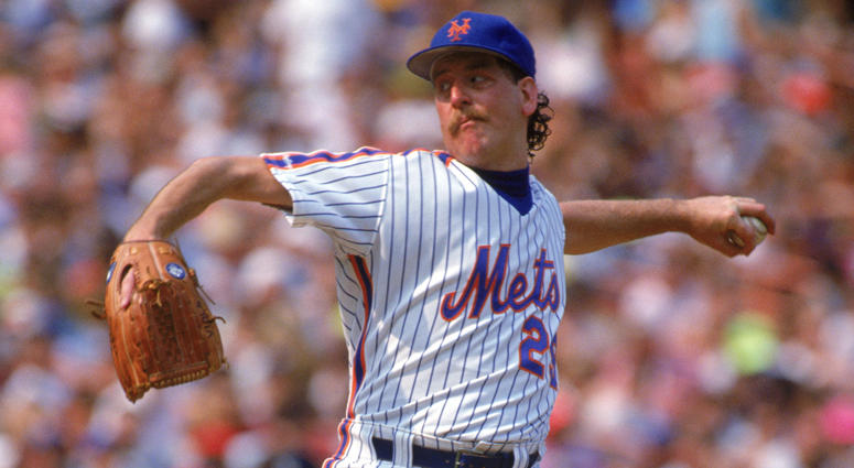 Frank Viola of the New York Mets winds back to pitch during a game in the 1990 season. Frank Viola