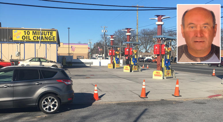 Cemal Dagdeviren, inset, the manager of the Pit Stop Gas Station in South Hempstead, was killed in a hit-and-run. Gas Station Manager Cemal Dagdeviren killed