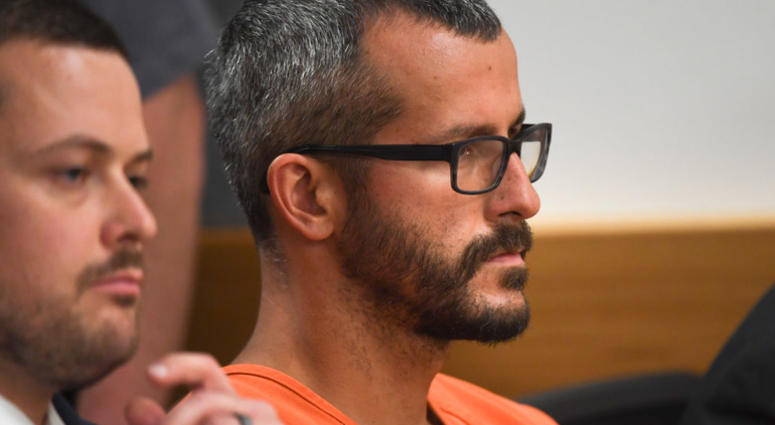 Christopher Watts is in court for his arraignment hearing at the Weld County Courthouse on August 21, 2018 in Greeley, Colorado. Christopher Watts