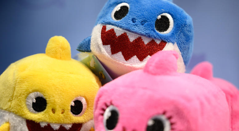 A selection of "Baby Shark" toys Baby Shark